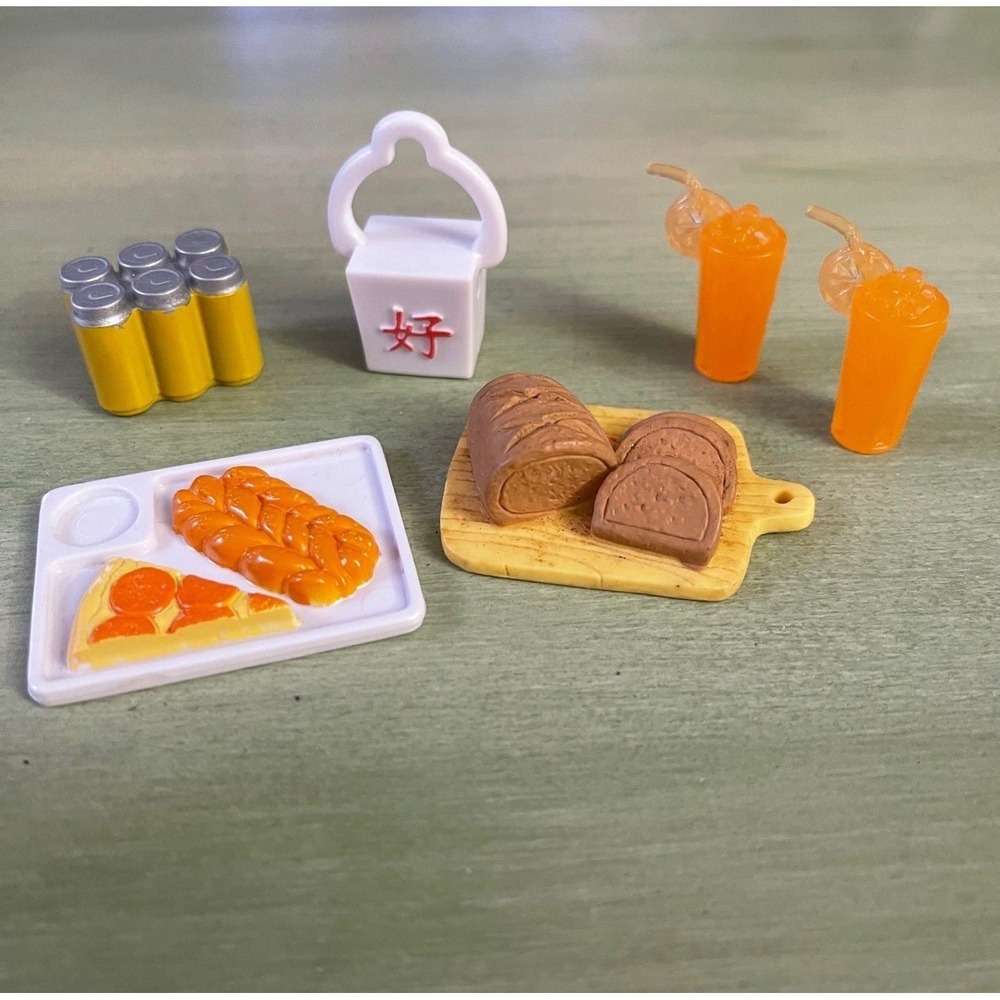 Barbie Doll Sized Food Accessories Lot Pizza Chinese Pack of Soda Diorama